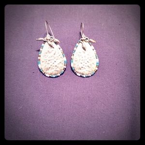 Frieze teardrop earrings